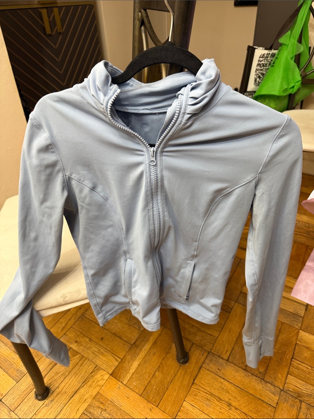 Light Blue Women's Zip Hoodie Jacket